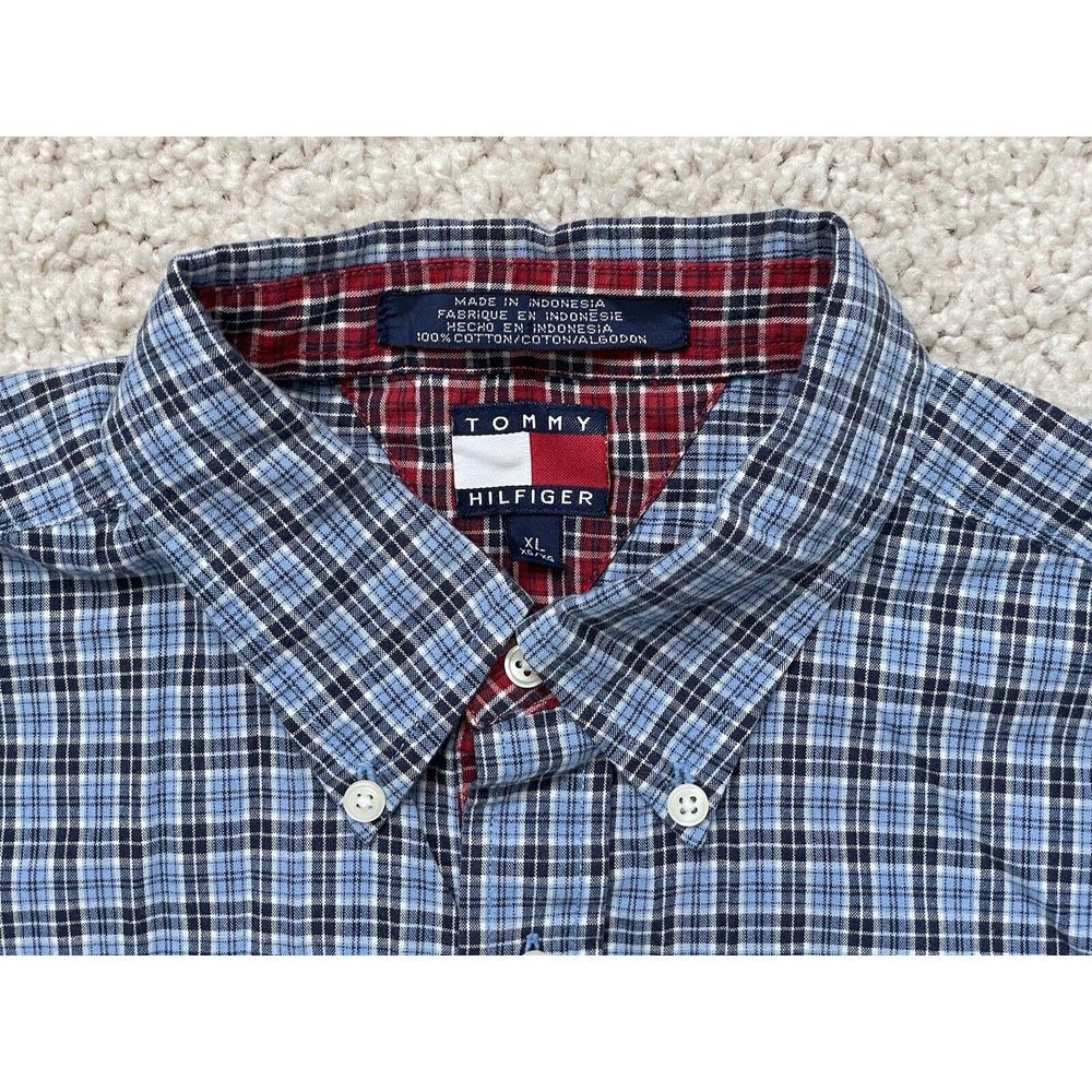 Vintage Tommy Hilfiger Long Sleeve Men's XL Button Up / Down Early to Mid 1990's